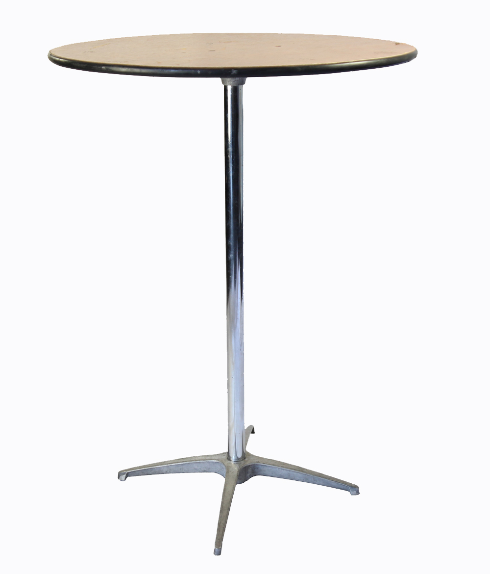 Round Wood Bistro Table - Noel Lesley Event Services