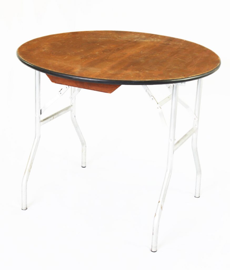 48_ Round Wood Table