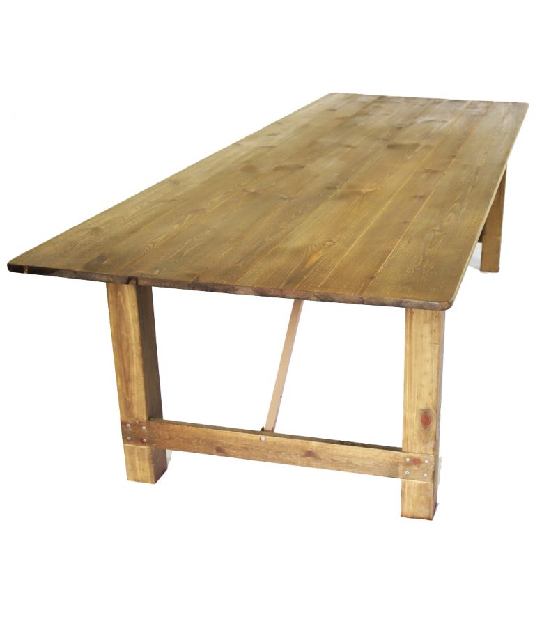 Rustic Wood Folding Farm Table Noel Lesley Event Services