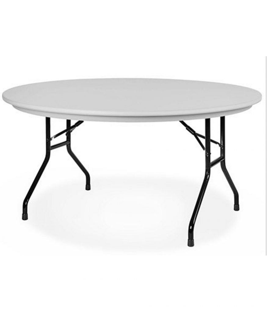 Round Plastic Folding Table - Noel Lesley Event Services