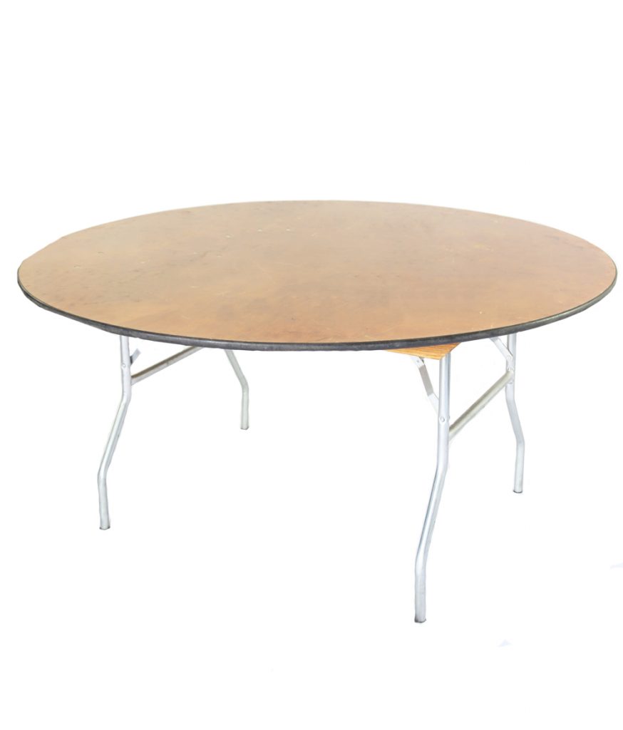 60_ Round Wood Table