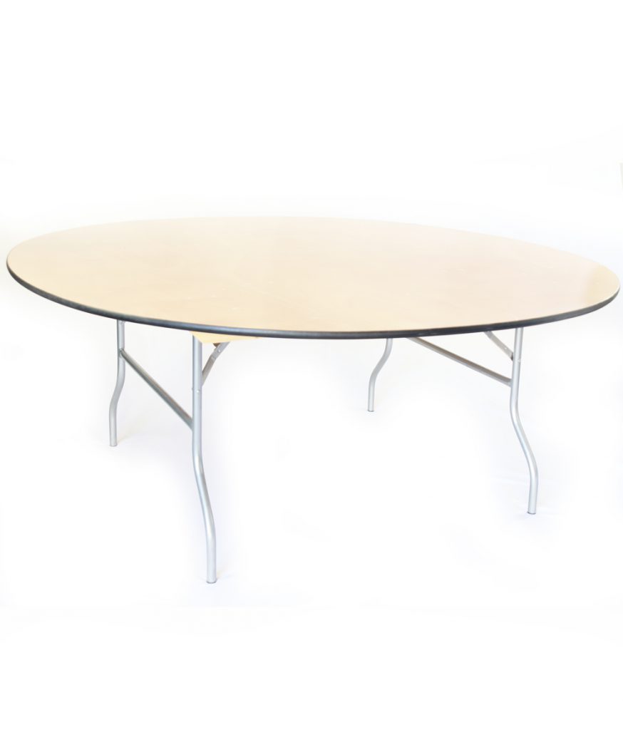 72_ Round Wood Table