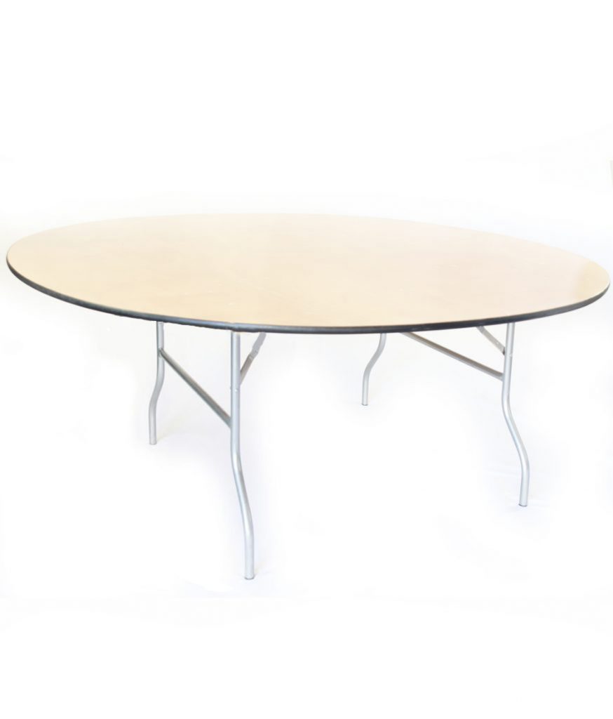 87in Round Wood Table