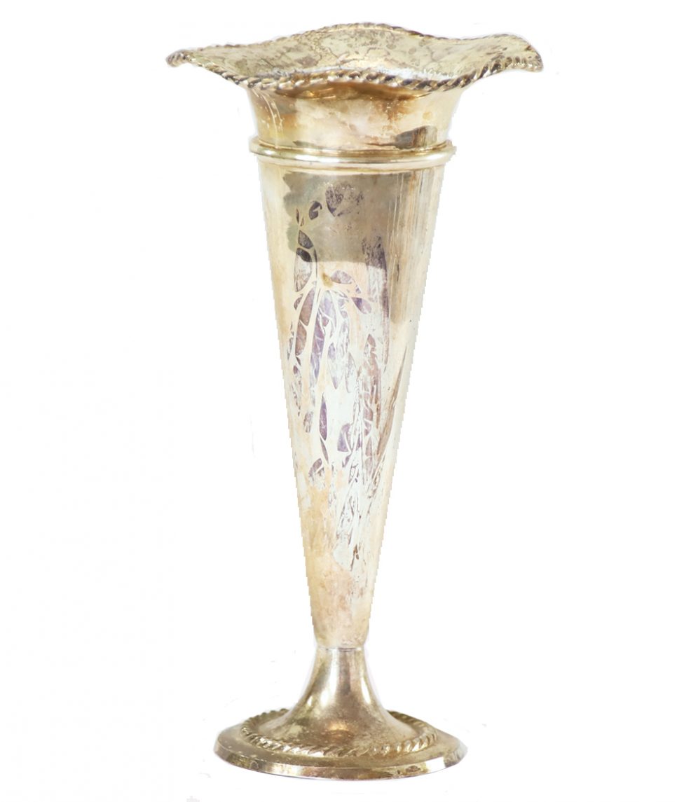 Antiqued Silver Vases