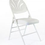 White-Round-Top-Padded-Folding-Chair-5