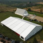 Large tent for wedding event